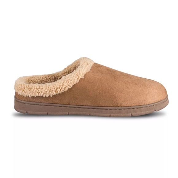 WEMBLEY Men's Tan Sherpa Lined Clog Slippers Memory Foam Indoor/Outdoor M 8-9 - Picture 2 of 5